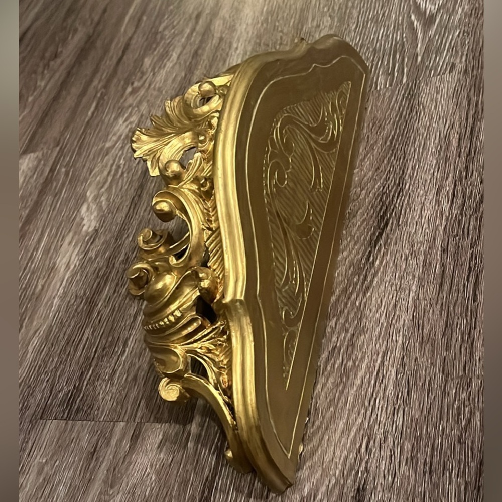 Vintage Italian Floating Wall Shelf Ledge Mount Ornate Florentine - Picture 5 of 9